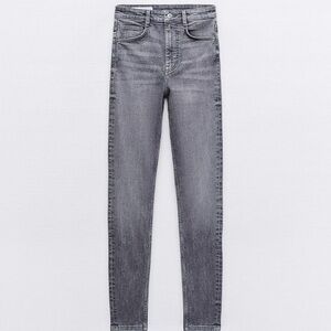 Zara Men's Slim Straight Jeans in Grey Wash